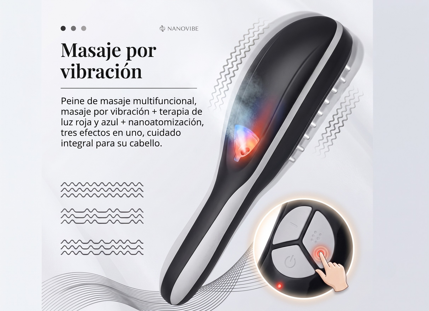 Cepillo de terapia capilar con vapor