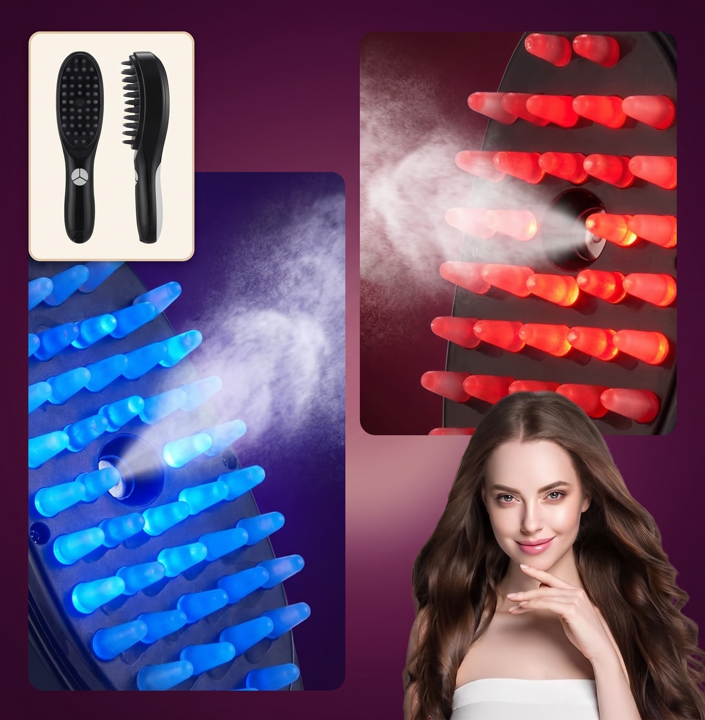 Cepillo de terapia capilar con vapor